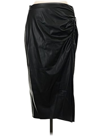 Zara Faux Leather Skirt (view 1)