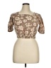 Roxy 100% Viscose Brown Short Sleeve Blouse Size XL - photo 1