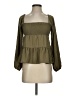 Paper Crane 100% Polyester Green Long Sleeve Blouse Size XS - photo 1
