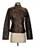 Assorted Brands 100% Leather Graphic Brown Leather Jacket Size S - photo 1