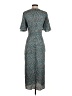 Shoshanna 100% Polyester Paisley Teal Casual Dress Size 2 - photo 2