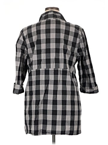 Lane Bryant Outlet 3/4 Sleeve Button-Down Shirt (view 2)