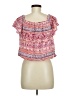 Aqua 100% Rayon Pink Short Sleeve Top Size M - photo 2