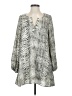 Adrienne 100% Polyester Animal Print Gray Casual Dress Size S - photo 1