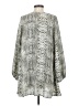 Adrienne 100% Polyester Animal Print Gray Casual Dress Size S - photo 2