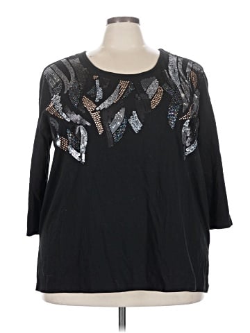 Roaman's 3/4 Sleeve Top (view 1)