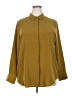 Nine West 100% Polyester Solid Gold Long Sleeve Blouse Size XXL - photo 1
