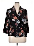 Bobeau Floral Black 3/4 Sleeve Blouse Size XL - photo 1