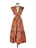 A.L.C. Paisley Orange Casual Dress Size 10 - photo 1