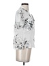 Cloth & Stone 100% Rayon Floral Silver Short Sleeve Blouse Size XS - photo 4