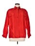 Per Se 100% Silk Red Long Sleeve Silk Top Size M - photo 1