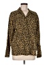 Gloria Vanderbilt Animal Print Gold Long Sleeve Blouse Size 8 - photo 1