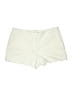 Ann Taylor LOFT 100% Cotton Solid Ivory Shorts Size 14 - photo 1