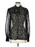 DR2 100% Polyester Floral Black Long Sleeve Blouse Size L - photo 1
