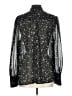 DR2 100% Polyester Floral Black Long Sleeve Blouse Size L - photo 2