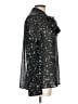 DR2 100% Polyester Floral Black Long Sleeve Blouse Size L - photo 4