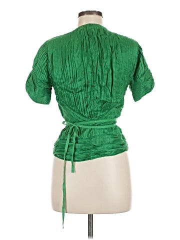 Diane von Furstenberg Short Sleeve Silk Top (view 2)