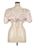 H&M Tan Short Sleeve Blouse Size XL - photo 2