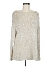 Renee C. Metallic Ivory Pullover Sweater Size M - photo 1