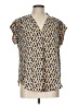 Fun2Fun 100% Polyester Yellow Short Sleeve Blouse Size L - photo 1