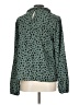 Shein 100% Polyester Polka Dots Green Long Sleeve Blouse Size 10 - photo 2