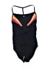 Nike Color Block Black One Piece Swimsuit Size 8 - photo 1