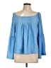 Nanette Lepore 100% Polyester Blue Long Sleeve Blouse Size 12 - photo 1