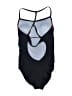 Nike Color Block Black One Piece Swimsuit Size 8 - photo 2