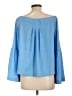 Nanette Lepore 100% Polyester Blue Long Sleeve Blouse Size 12 - photo 2