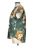 Fun2Fun Floral Teal Short Sleeve Blouse Size L - photo 5
