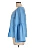 Nanette Lepore 100% Polyester Blue Long Sleeve Blouse Size 12 - photo 5