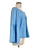 Nanette Lepore 100% Polyester Blue Long Sleeve Blouse Size 12 - photo 4