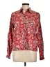 Chaps 100% Cotton Paisley Red Long Sleeve Blouse Size L - photo 1