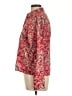 Chaps 100% Cotton Paisley Red Long Sleeve Blouse Size L - photo 5