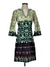 Taylor Paisley Green Casual Dress Size 2 - photo 1