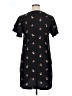 Ann Taylor 100% Polyester Print Black Casual Dress Size 14 - photo 2