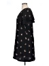 Ann Taylor 100% Polyester Print Black Casual Dress Size 14 - photo 5