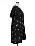 Ann Taylor 100% Polyester Print Black Casual Dress Size 14 - photo 4