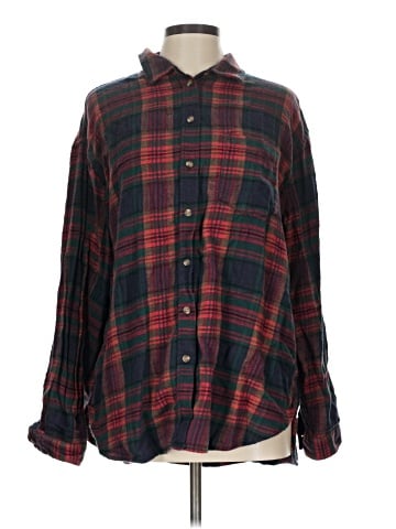 American Eagle Outfitters Long Sleeve Button-Down Shirt (view 1)