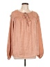 Easel Pink Long Sleeve Blouse Size L - photo 1