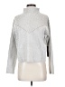 Tahari Chevron-herringbone Silver Turtleneck Sweater Size S - photo 1
