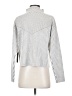 Tahari Chevron-herringbone Silver Turtleneck Sweater Size S - photo 2