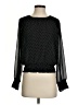 Cliche Polka Dots Black Long Sleeve Blouse Size S - photo 1