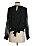 Cliche Polka Dots Black Long Sleeve Blouse Size S - photo 2