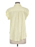 Ann Taylor LOFT Stripes Yellow Short Sleeve Blouse Size M - photo 2