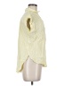 Ann Taylor LOFT Stripes Yellow Short Sleeve Blouse Size M - photo 4