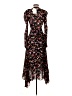 A.L.C. 100% Silk Floral Black Casual Dress Size 2 - photo 2