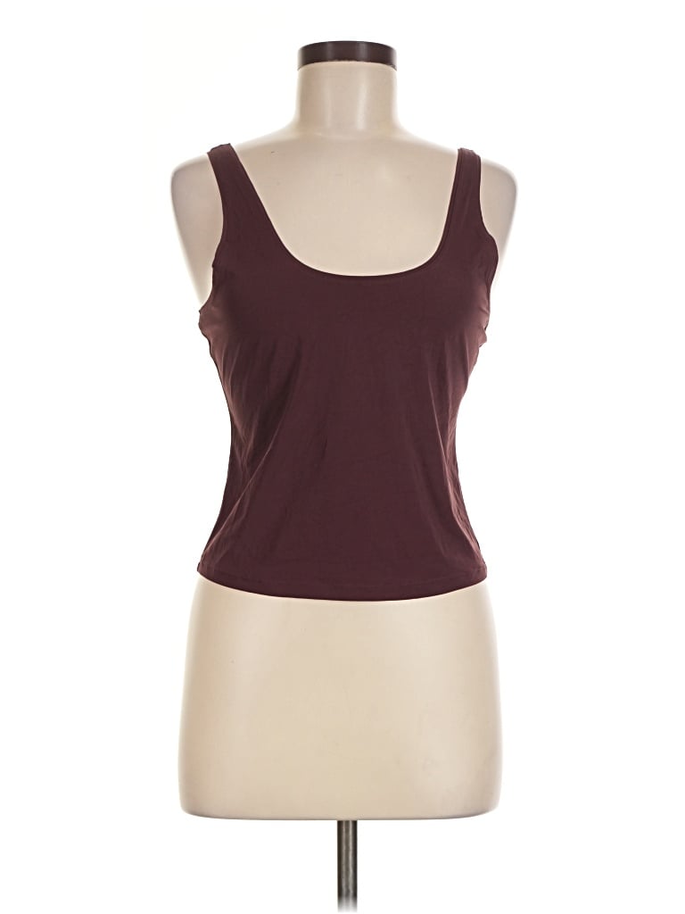 Pre-owned Parade Tank Top Burgundy Strapless Neckline Tops