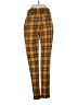 INDERO Plaid Yellow Casual Pants Size S - photo 2