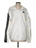 Adidas 100% Polyester Stripes White Windbreaker Size S - photo 1